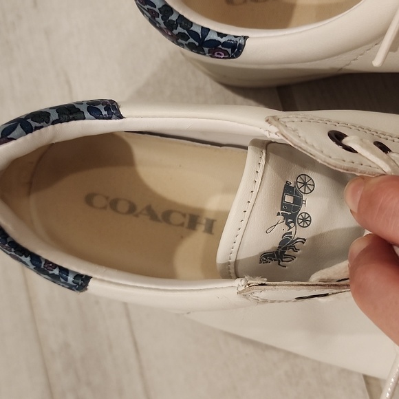 COACH C126 LOW TOP SNEAKER FG1905 White/Midnight Navy 7 - Picture 3 of 5